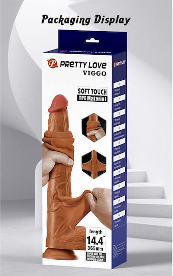 Pretty Love Реалистично Дилдо със смукателна чашка Телесен