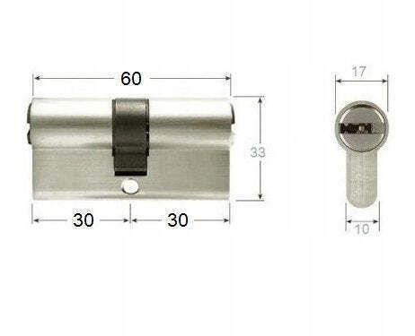 Cilindru de încuietoare 60mm (30-30) cu 9 chei