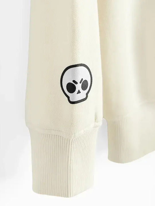 Kids Beige Hooded Sweatshirt