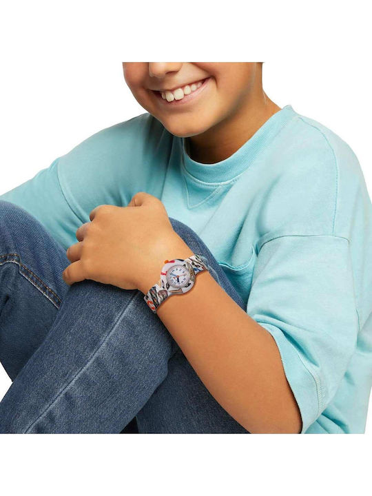 HipHop Analog Kinderuhr Mehrfarbig mit Gummi-Lederarmband HipHop Analog Kinderuhr Mehrfarbig mit Gummi-Lederarmband