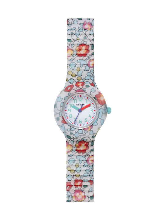 HipHop Analog Kinderuhr Grün mit Gummi-Lederband