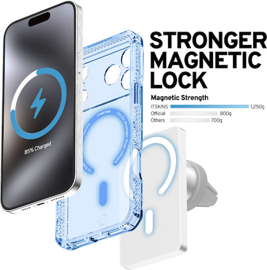 Case Itskins Hybrid Clear Magsafe Light Blue iPhone 18 Pro Max/17 Pro Max