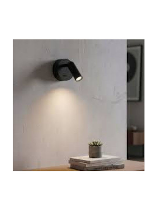 Modern Wandleuchte mit Integrierter LED mit USB-Anschluss Schwarz
