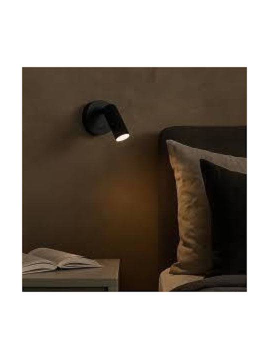Modern Wandleuchte mit Integrierter LED mit USB-Anschluss Schwarz