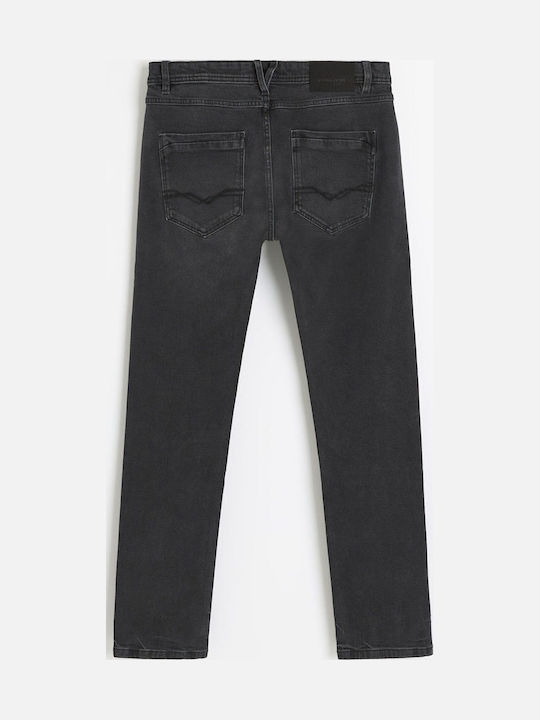 Newman 265 Ανδρικό Παντελόνι Τζιν Regular Straight Fit Μαύρο