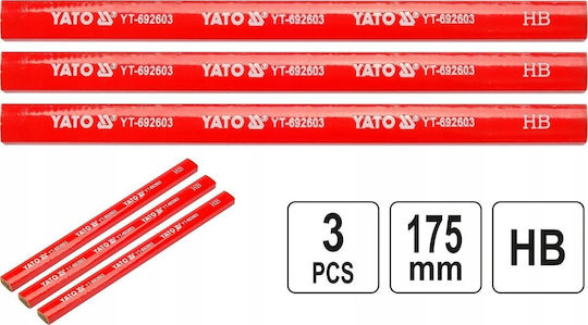 Yato Маркери Перманентни Черни Yt-692603 5 Бройки
