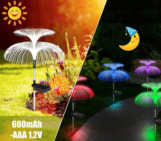 Set 2 Solarleuchten RGB mit Fotowiderstand IP65 5,5x5cm