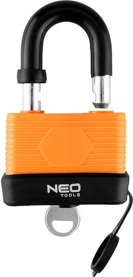 NEO Plastic Brass Padlock with Key 65mm
