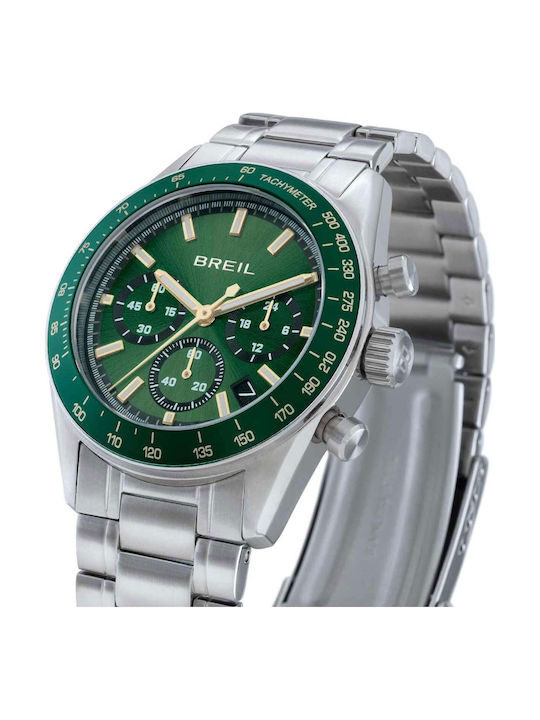 Breil Men's Chronograph Battery Watch With Silver Steel Bracelet