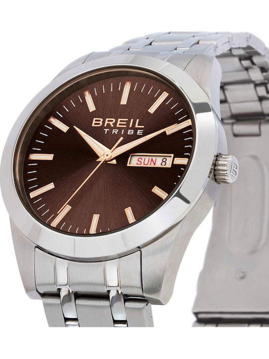 Breil Men's Battery Watch With Silver Steel Bracelet