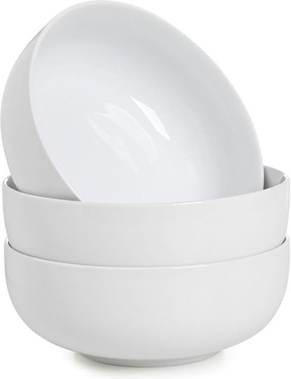 Bol Boluri De Servire Cereale Rotund Ceramice Albe 4 Bucăți