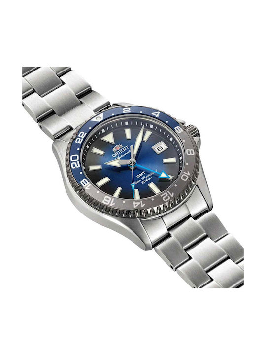 Orient Mako Men's Automatic Watch with Silver Metal Bracelet