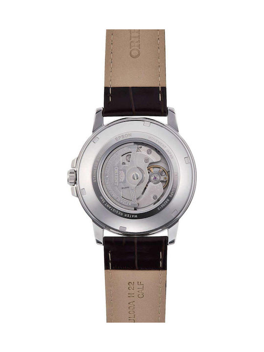 Orient Contemporary Men's Automatic Watch with Brown Leather Strap