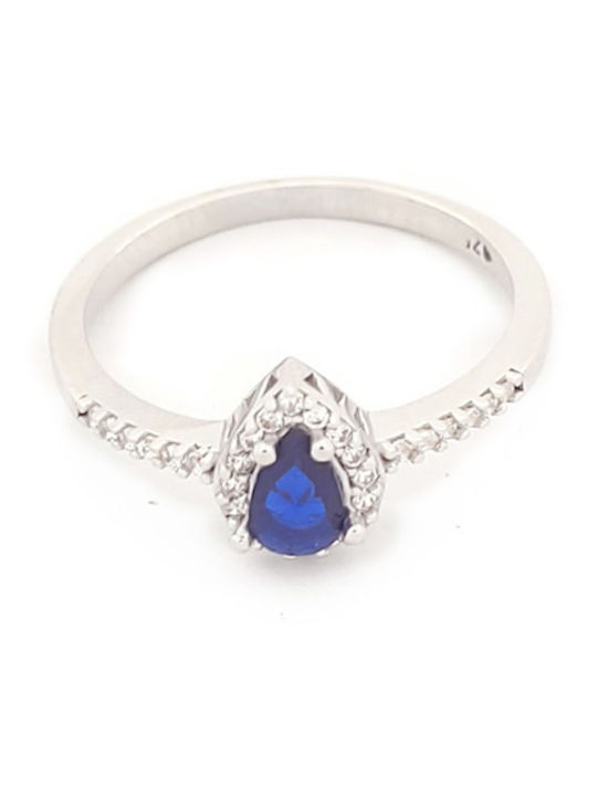 Women's Ring with Zircon Made of Silver Women's Ring with Zircon Made of Silver