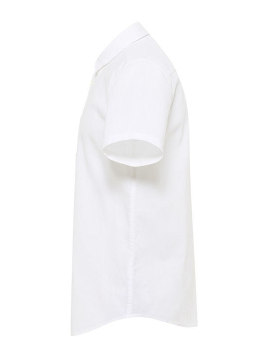 Short Sleeve Shirt in Regular Fit White