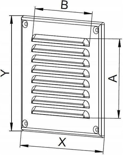 Awenta Lüftungsgitter 29.5x29.5cm Quadratisches