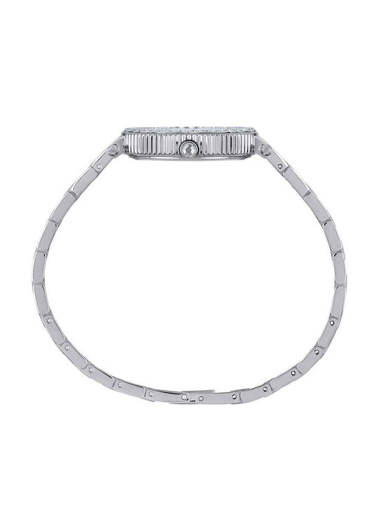 Women's Watch Battery with Stainless Steel Strap Silver