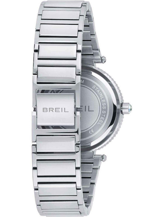Women's Watch Battery with Stainless Steel Strap Silver