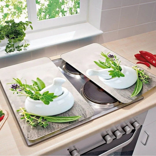Wenko Herb Garden Glass Protective Plates Stove — 2 Pieces Wenko