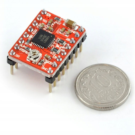Rosfix A4988 Reprap Οδηγός Βηματικού Κινητήρα Κόκκινος