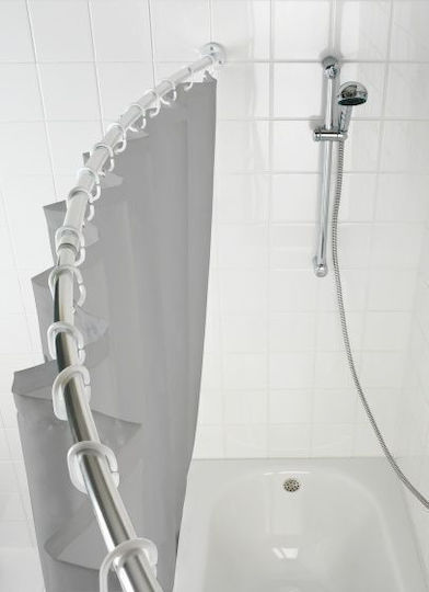 Wenko twm_517224 Bară pentru Perdea de Duș din Aluminiu 110cm