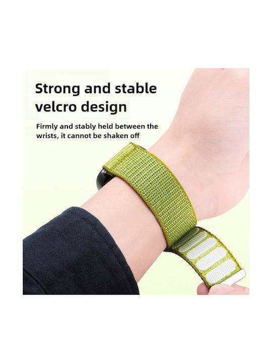 Redmi Watch 6 Watch 5 Watch 4 Woven Nylon Hook Loop Fastener Metal Interface Watch Band Azure
