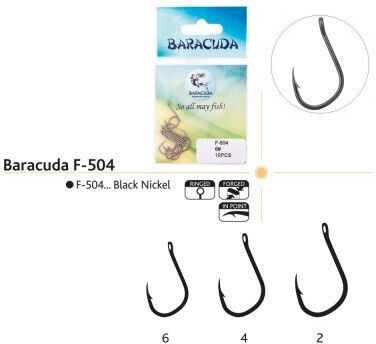 Baracuda Set 10 Bucăți Cârlige De Pescuit No2