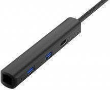 Newell USB хъб с 3 USB 3.0 порта с USB-C / Ethernet Сив