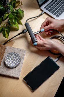 Newell USB хъб с 3 USB 3.0 порта с USB-C / Ethernet Сив