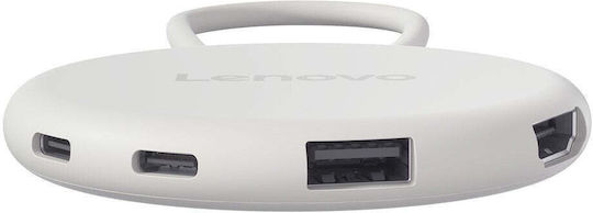 Lenovo USB 3.2 Hub with USB-C Connection Grey