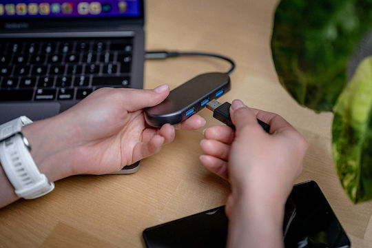Newell USB 3.0 Hub with USB-C Connection Grey
