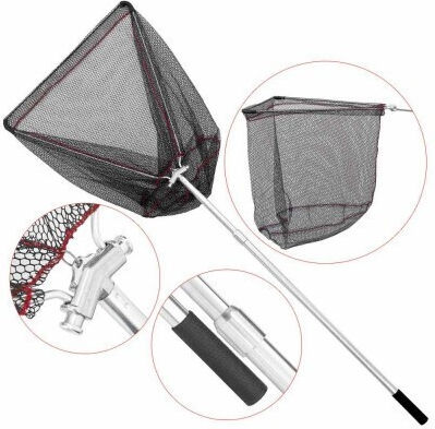 Baracuda Bh-60 Triangular Head Landing Net Aluminum Length 2.45 M Opening 0.65 M