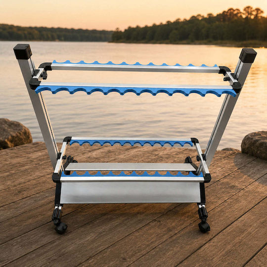 Mobile Angelrutenhalter Für Angeln Schwarz Blau