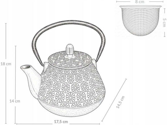 Чугунен чайник 1000ml Чугунен чайник 1000ml