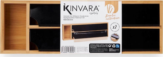 Kinvara Hölzerne Rollenspender Braun 13x13x7cm