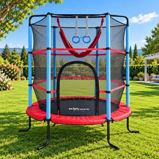 Bike Toys Trambulină pentru Copii cu Diametrul de 137 cm cu Plasă de Protecție Bike Toys Trambulină pentru Copii cu Diametrul de 137 cm cu Plasă de Protecție