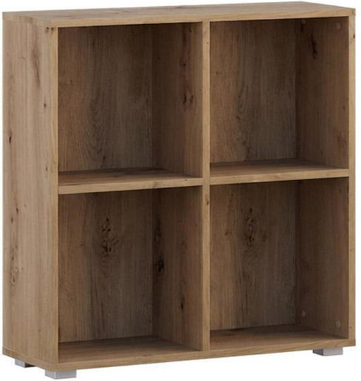 Smart 4p Библиотека Подова Дървена Кафява 74x29x76cm