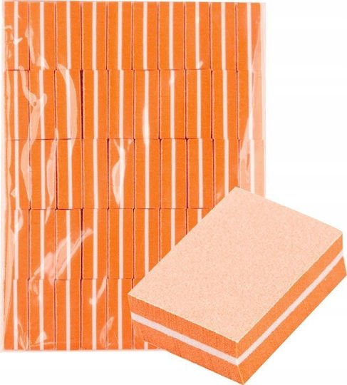 Activeshop Ocho Nails Мини Оранжев Блок За Полиранe На Нокти 50 Броя