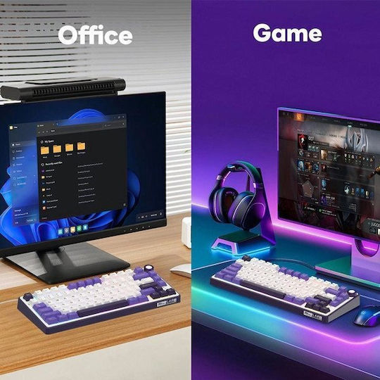 Royal Kludge R75 Gaming Mechanical Keyboard 75% with RGB Lighting (English US) Purple
