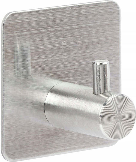 Russell Hobbs Stiky Άγκιστρο Μπάνιου Μονό με Αυτοκόλλητο Inox Γκρι