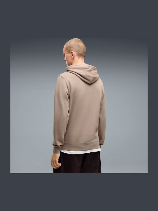 PUMA Graphic Men's Sweatshirt Beige with Hood