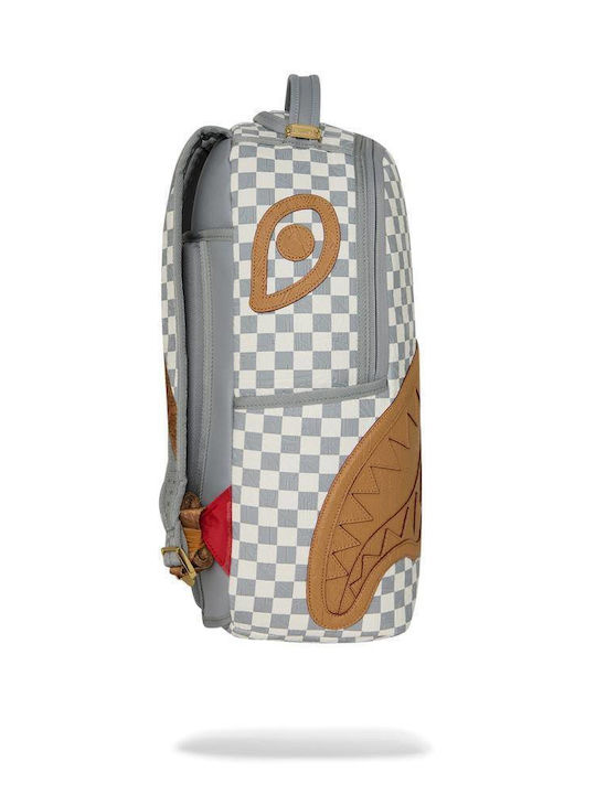 Sprayground Σχολική Τσάντα Πλάτης Γυμνασίου - Λυκείου EMBOSSED CHECK CREAM DLXSV