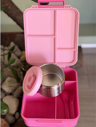 Ecolife Plastic Kids Food Container 1.7lt Rainbow Love