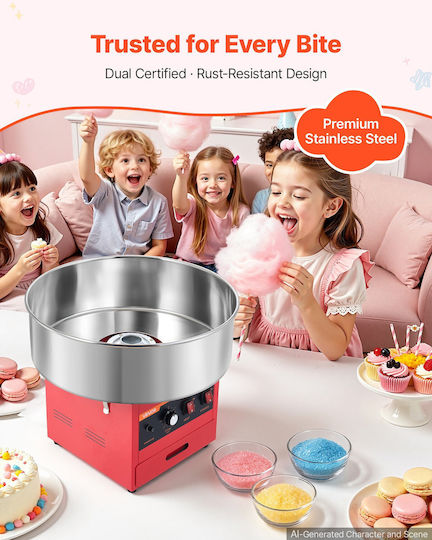 Vevor Cotton Candy Machine 43.5cm Red
