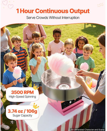 Vevor Candy Floss Maker 6.67cm Pink