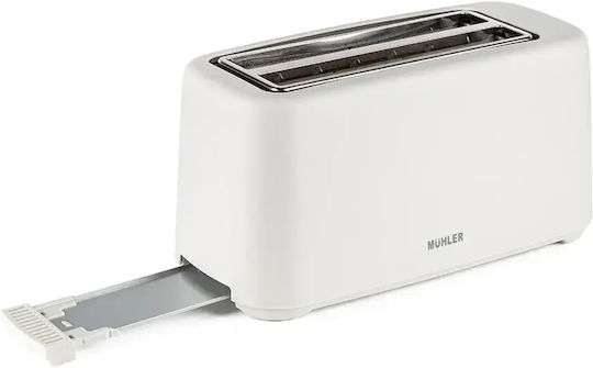 Muhler MT-747 Toaster 4 Schlitze 1450W Weiß