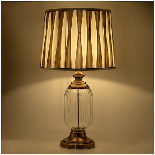 Eurolamp Glass Table Lamp with White Shade