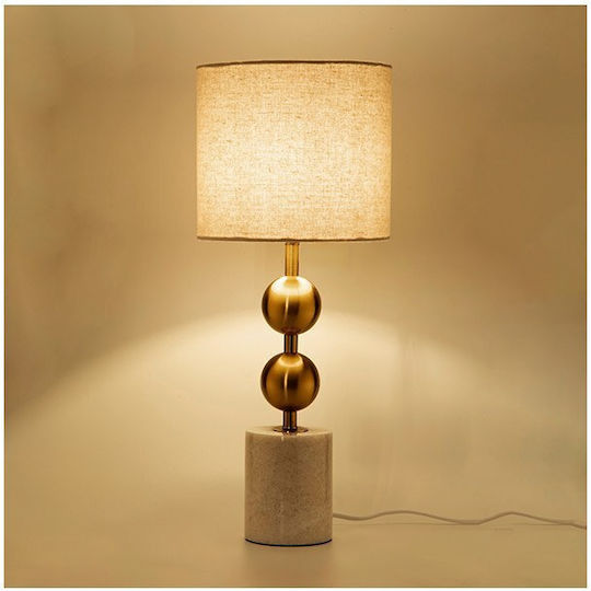 Eurolamp Lămpi De Masă Metalic Cu Pălărie Albă Și Bază