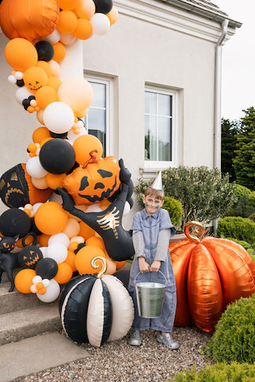 PartyDeco Halloween Folien Luftballon Jumbo Orange 134cm