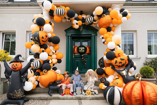 PartyDeco Halloween Folien Luftballon Jumbo Orange 134cm